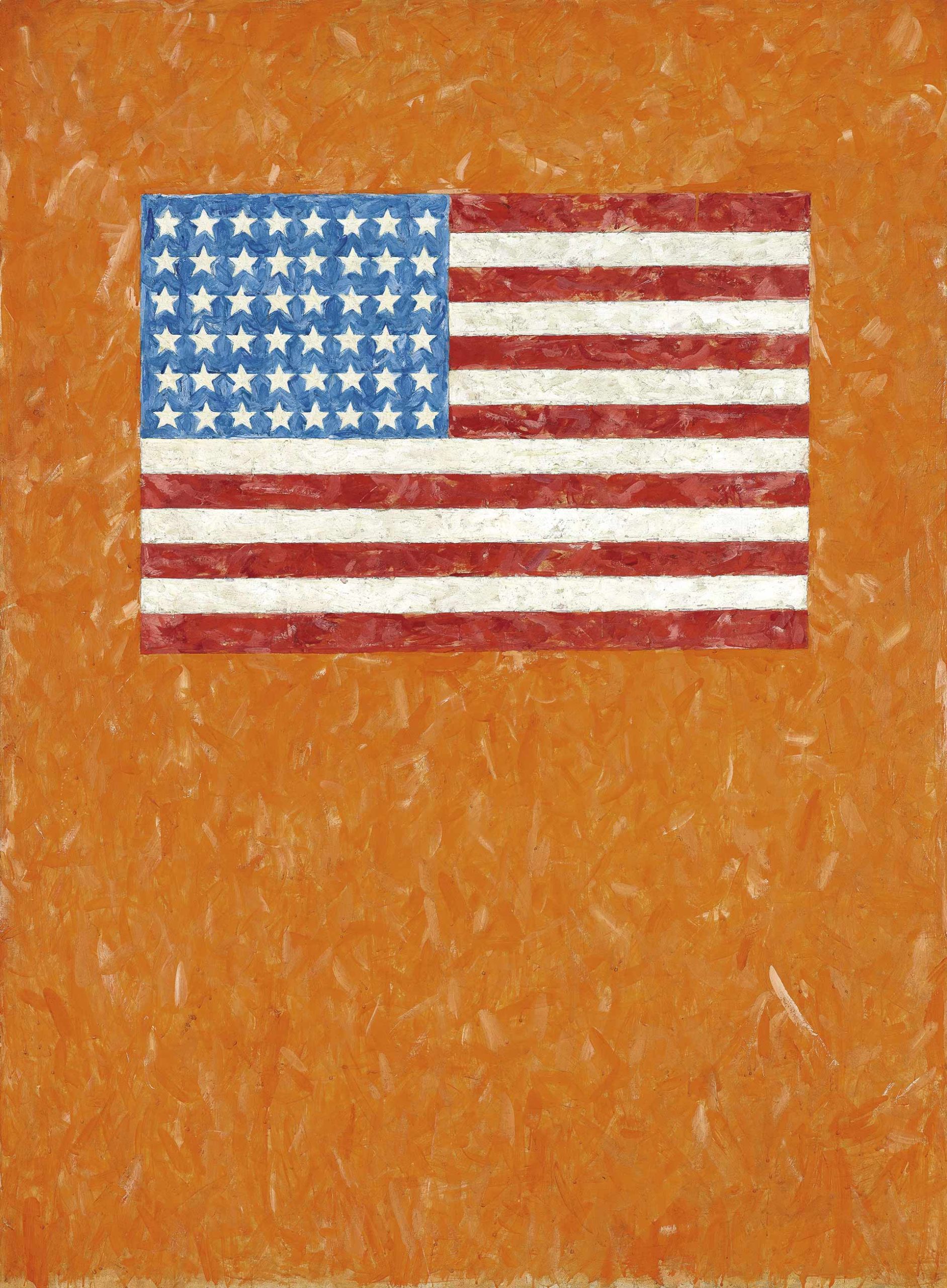 Jasper Johns — Flag on Orange Field